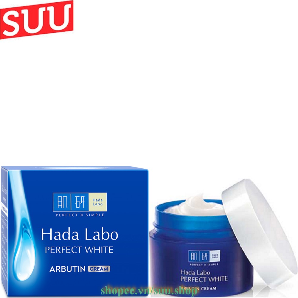 Kem dưỡng trắng mượt vượt trội Hada Labo Perfect White Arbutin Cream 50g suu.shop cam kết 100% chính hãng