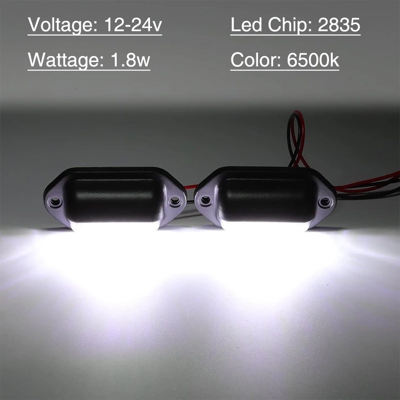 1 Đèn LED 6 Bóng Gắn Biển Số Xe Hơi / Xe Tải / Tàu Thuyền