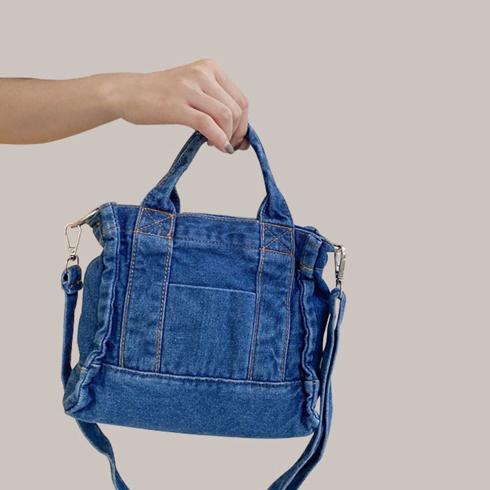 BEBETTFORM Fashion Japanese Style Denim Crossbody Bag For Women Chic Casual All-match Handbag
