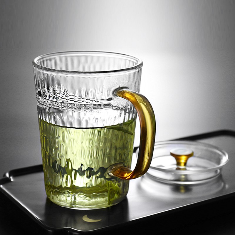 búa Sáng tạo trong suốt ly trăng lưỡi liềm có nắp lọc cốc nước trà xanh cho nam nữ uống văn phòng