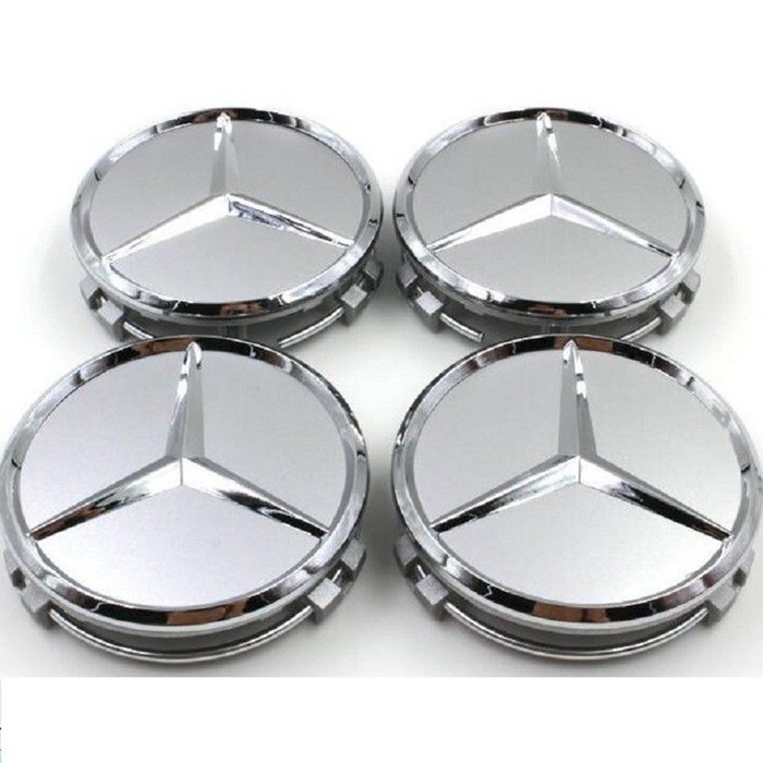 Bộ 4 nắp chụp mâm bánh xe 75mm cho xe hơi Mercedes-Benz