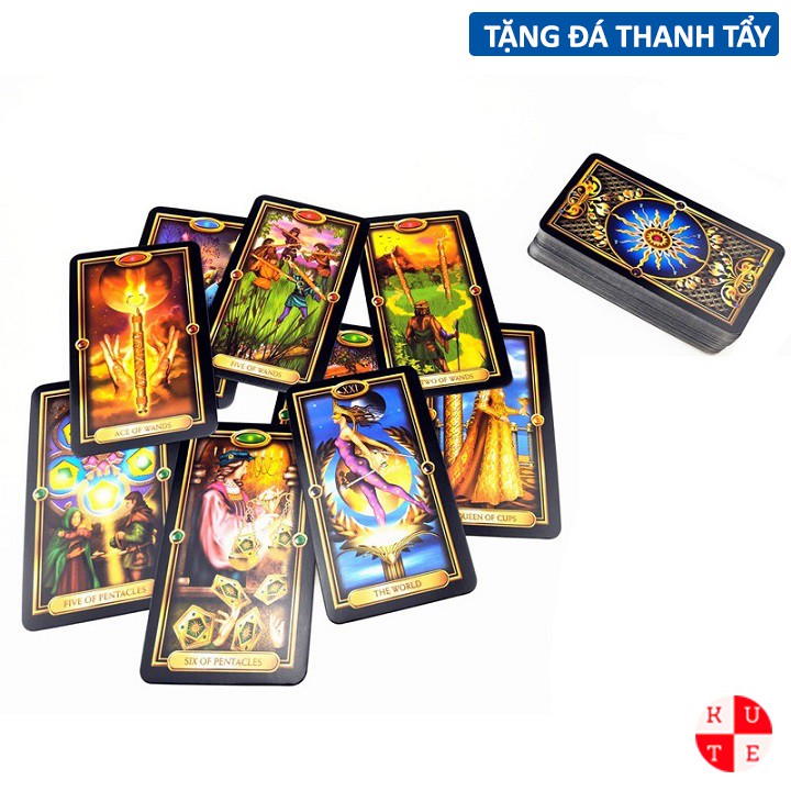 Bộ Bài Tarot Guidance Of Fate Easy Gilded Tarot 78 Lá Bài Tặng File Tiếng Anh Và Đá Thanh Tẩy E36