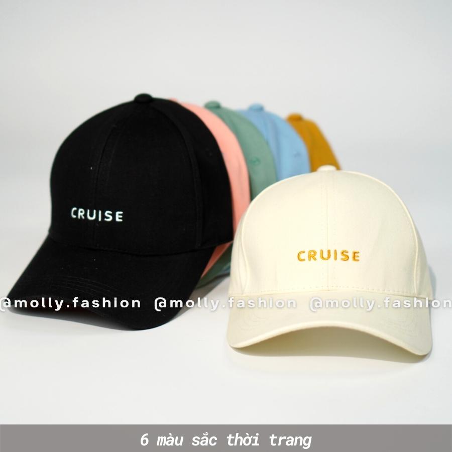 Mũ lưỡi trai Unisex  Nón kết Ulzzang thêu CRUISE chất kaki cao cấp nam nữ Molly Fashion – NK09