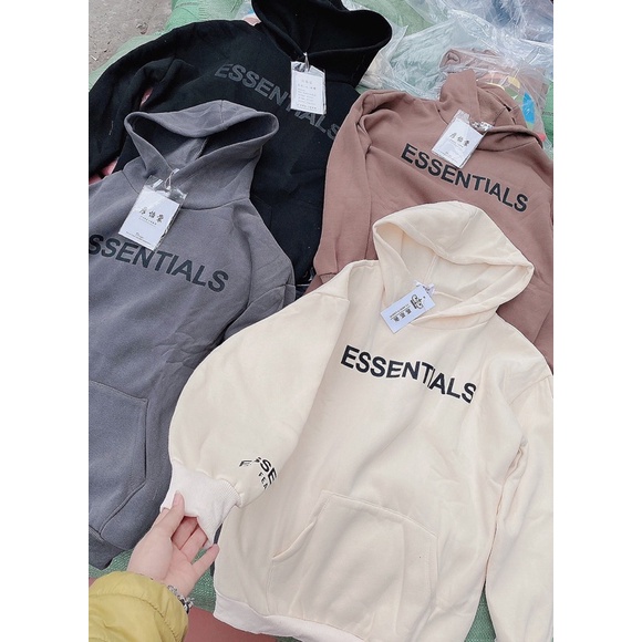 ÁO HOODIE ESENTIALS MŨ 2 LỚP NAM NỮ DÀY DẶN [ RẺ VÔ ĐỊCH ]