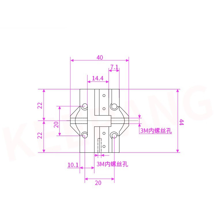 Part nhôm Carrier giữ tay đòn máy in delta ( 1 cái)