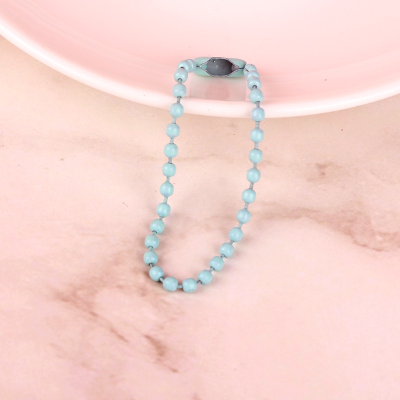 Set 10 chuỗi hạt tròn 2.4mm 12cm có đầu nối dài dùng làm đồ trang sức DIY