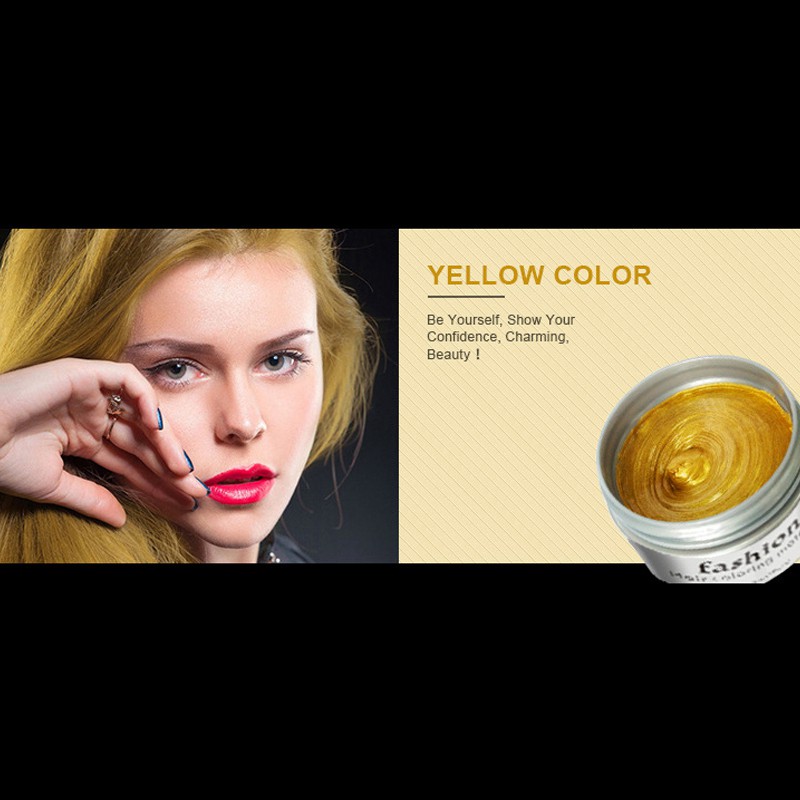High Quality Temporary Hair Color Wax Men Diy One-Time Molding Paste Gold