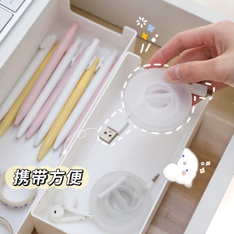 Hộp Đựng Dây Cáp Sạc / Điện Thoại Để Bàn Cố Định Gọn Gàng Tiện Lợi