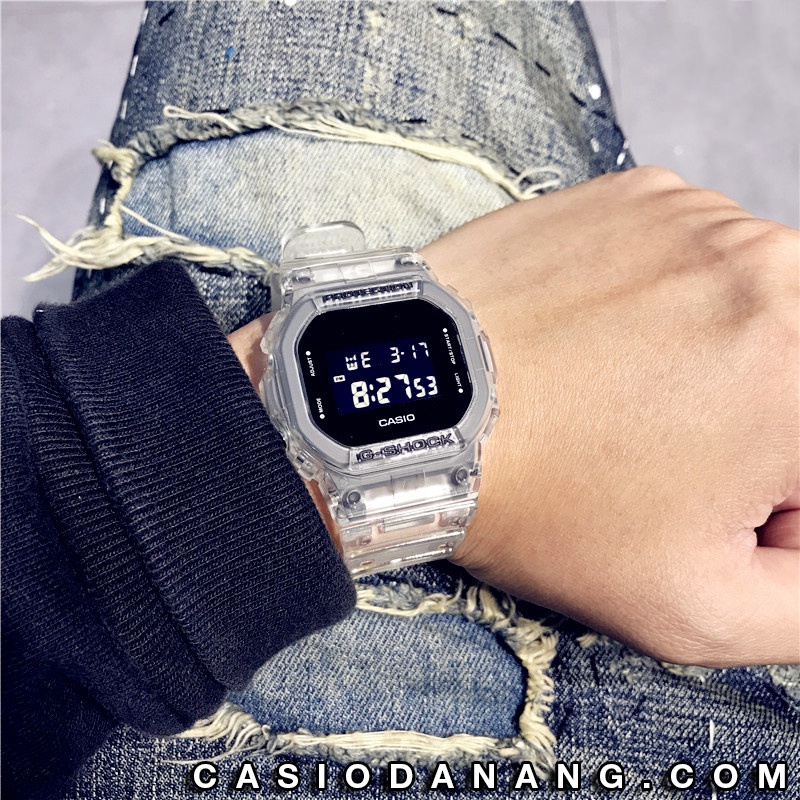 Đồng hồ nam dây nhựa Casio G-Shock chính hãng Anh Khuê DW-5600SKE-7DR