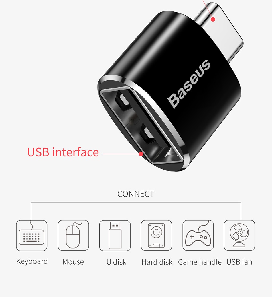 BASEUS Đầu Chuyển Đổi Usb Type C Sang Micro Usb Cho Macbook Samsung S20