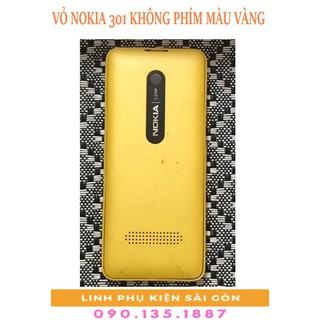 VỎ NOKIA 301 KHÔNG PHÍM MÀU VÀNG