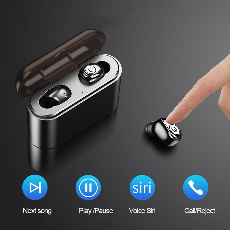 Tai nghe earbud X8 TWS Bluetooth 5.0 kết nối không dây âm thanh Stereo