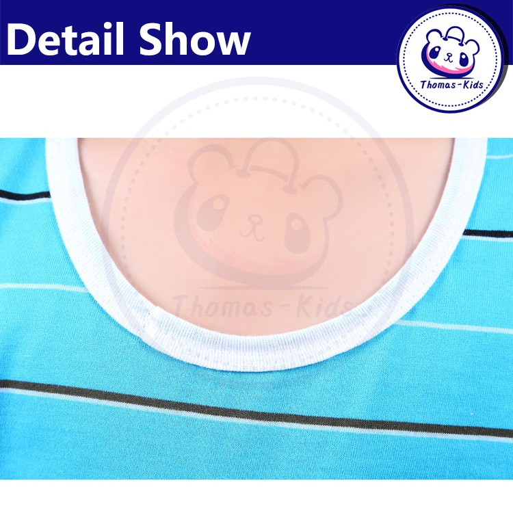 [Hàng có sẵn] D121#Áo thun ba lỗ chất liệu Cotton mềm kích thước 110-140cm cho bé trai