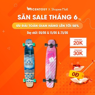 Ván trượt người lớn cao cấp longboard hpke - in hình phong cách, mặt nhám chống trơn
