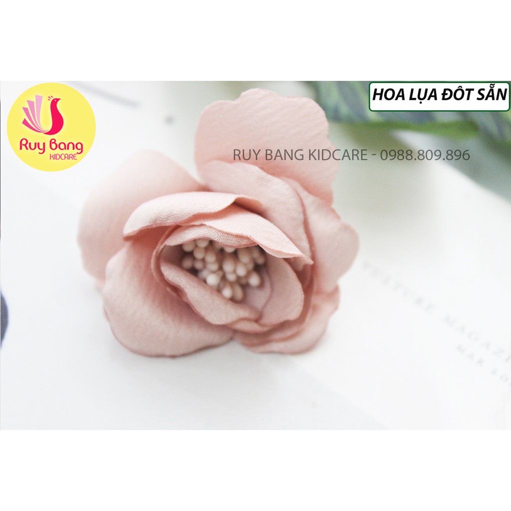 Hoa vải-Hoa lụa đốt sẵn 5cm