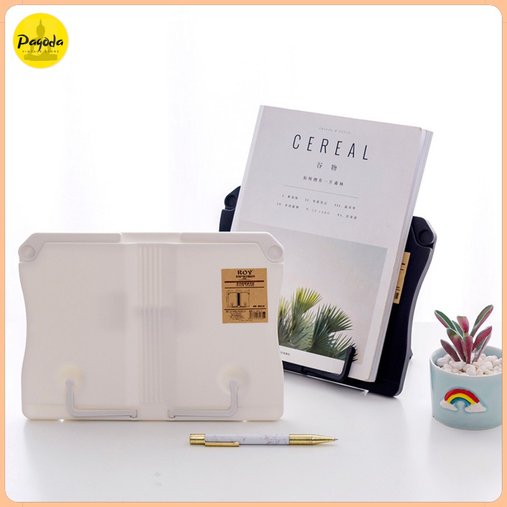 (SP mới) Giá đỡ, kẹp sách, ipad điều chỉnh góc nghiêng, gấp gọn bằng nhựa =&gt; Follow shop nhận mã giảm giá