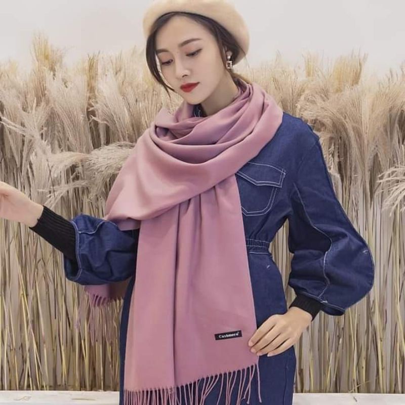 Khăn len choàng cổ lông cừu chất len dệt mịn - Khăn Cashmere