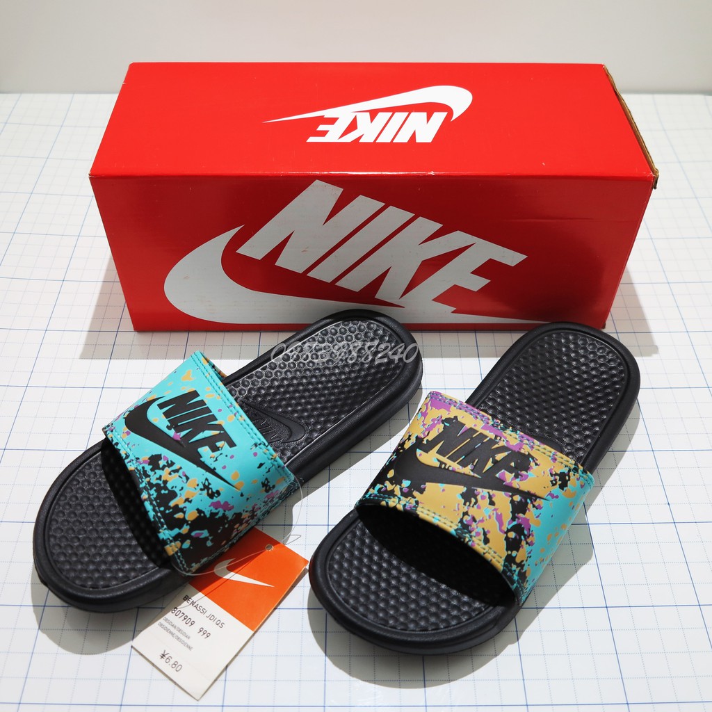 [Hộp Nike] Dép Nike Nk Galaxy quai ngang nam nữ đầy đủ tem, mác, lót dày, tem size in nhiệt trong lót, tặng hộp hãng.