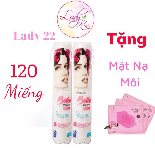 Bông Tẩy Trang Bella Cotton Premium 120 Miếng