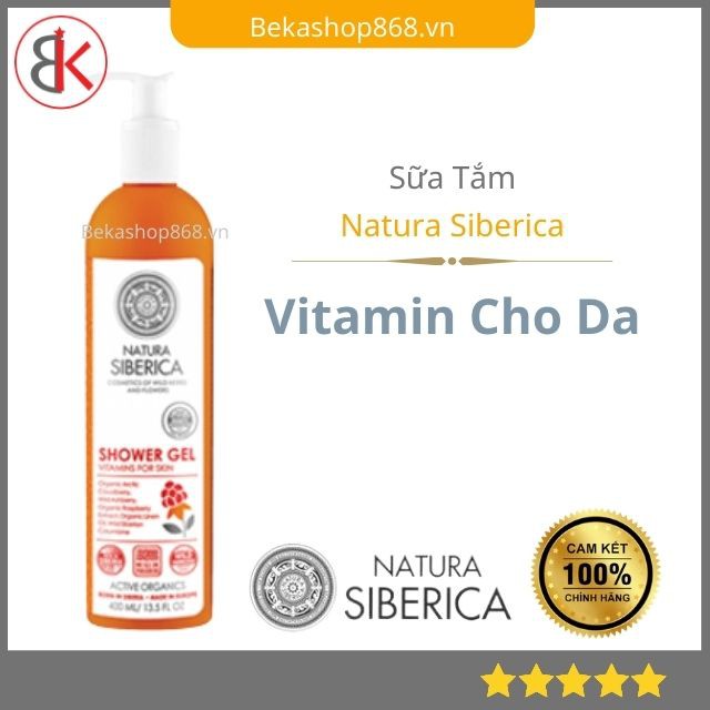 [Organic] Sữa Tắm Natura Siberica Thiên Nhiên Dưỡng Da Vitamin Săn Chắc Giảm Stress Sảng Khoái 400ml