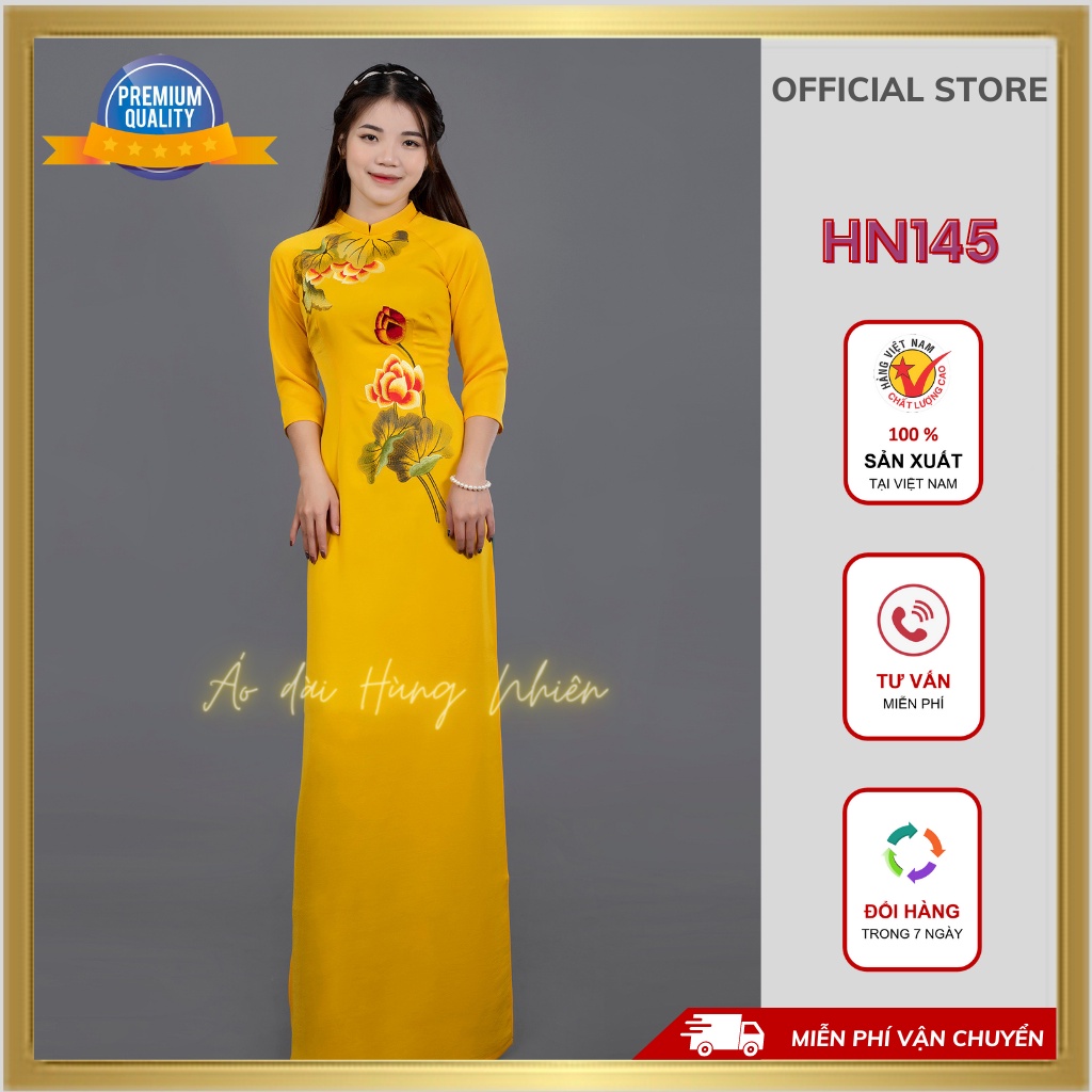 Áo dài chất liệu Lụa Tây thi cao cấp mặc lên lớp, cưới, hỏi, dạ hội, dự tiệc