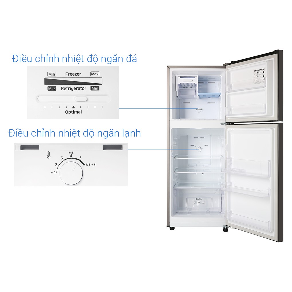 Tủ lạnh Samsung Inverter 208L RT20HAR8DBU/SV,ngăn Cool Pack duy trì độ lạnh khi mất điện