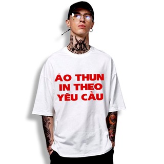 Áo tay lỡ in theo yêu cầu- Khổ A3 (1 mặt)