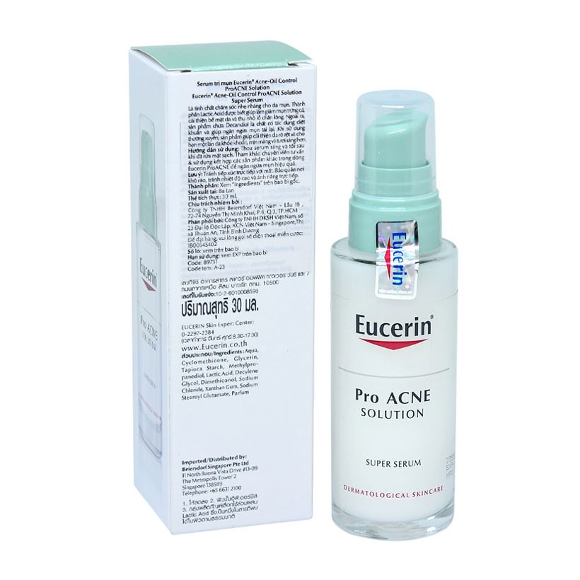 [CHÍNH HÃNG CÓ TEM] EUCERIN Pro Acne Super Serum 30ml - Tinh chất hỗ trợ giảm mụn