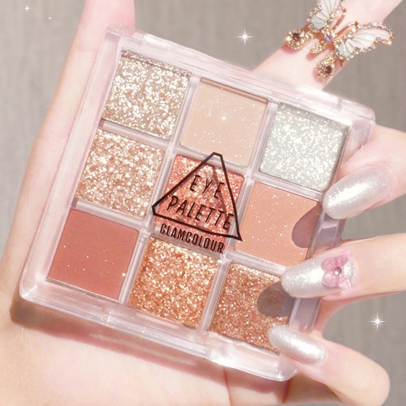 Bảng phấn mắt nhũ 9 ô GlamColour Búp Bê Sena Beauty