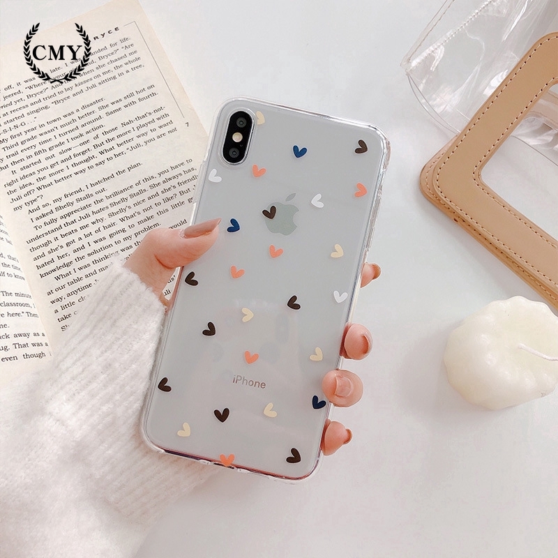 Ốp lưng in hình bông hoa/trái tim xinh xắn cho iPhone11/11Pro 11pro Max X XR XS XS MAX 6 7 8 plus SE | BigBuy360 - bigbuy360.vn