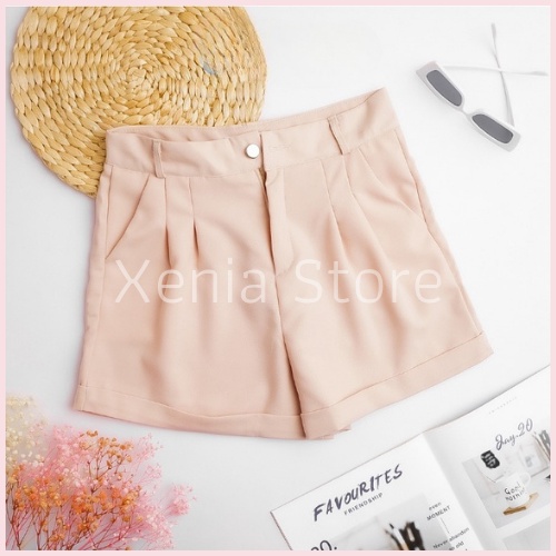 [MÃ XENIAFASHION GIẢM 10K ĐƠN 50K] Quần Short Nữ Gập Gấu Quần Đùi Nữ Vải Tuyết Mưa Mềm Mịn Nhiều Màu Hot Trend | BigBuy360 - bigbuy360.vn