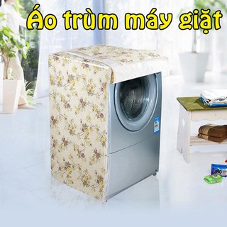 ÁO CHÙM MÁY GIẶT CỬA TRƯỚC LOẠI LỚN CHO MÁY TỪ ( 7kg - 10.5 kg ) TRẮNG PHỐI HOA CAO CẤP