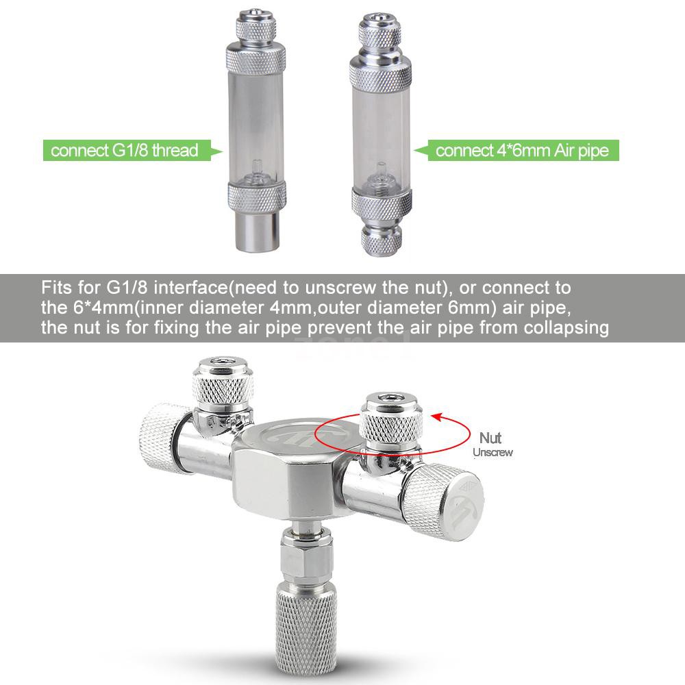 Van Chia Ống CO2 6 Chiều Cho Bể Cá Cảnh