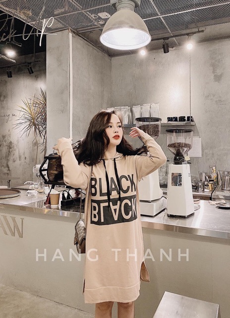 Váy suông nữ hoodie black trẻ trung năng động VAY26 | WebRaoVat - webraovat.net.vn