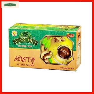 Lốc 10 hộp trà gừng hoà tan ngọc duy 50gr