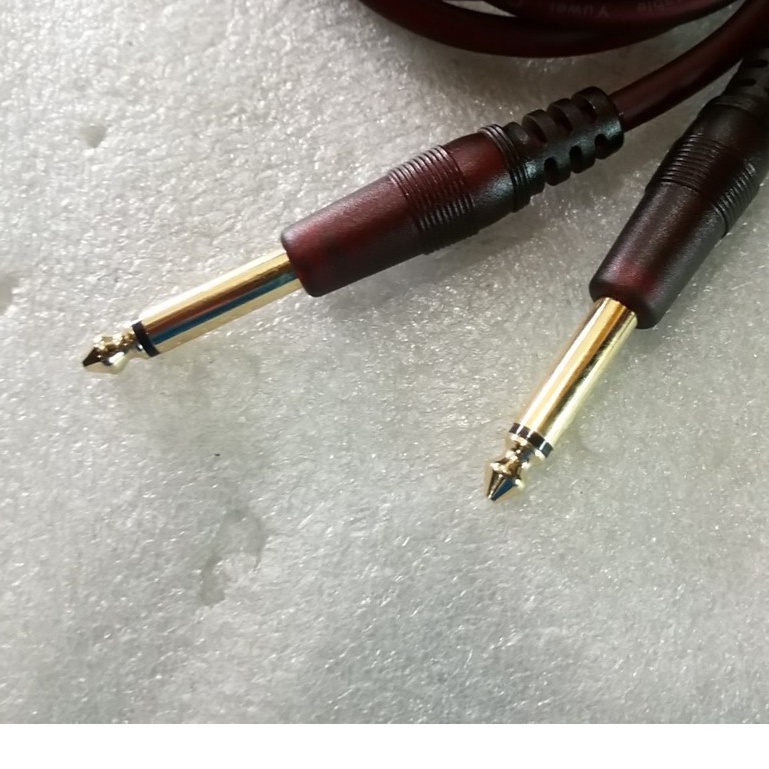 Cáp âm thanh 2 đầu 6 mm Mono_TS, cáp dài 1.5M, Dùng cho Míc hoặc đầu âm thanh,...