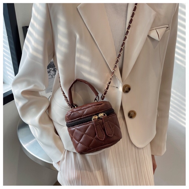 Túi đeo chéo nữ hình hộp mini thời trang sành điệu