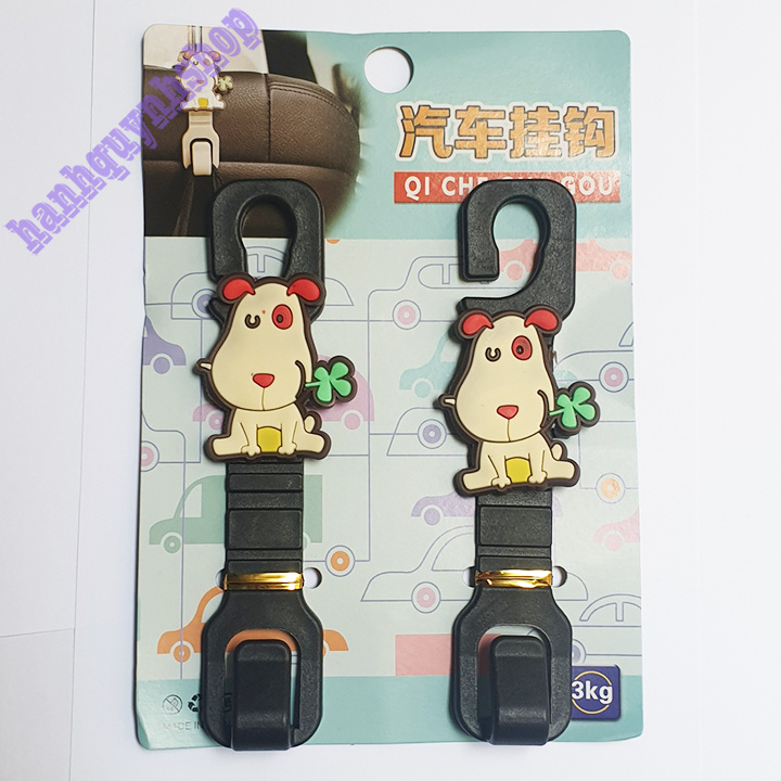 Combo 2 Móc Treo Đồ Hình Thú Ngộ Nghĩnh Gắn Sau Ghế Ô Tô Xe Hơi