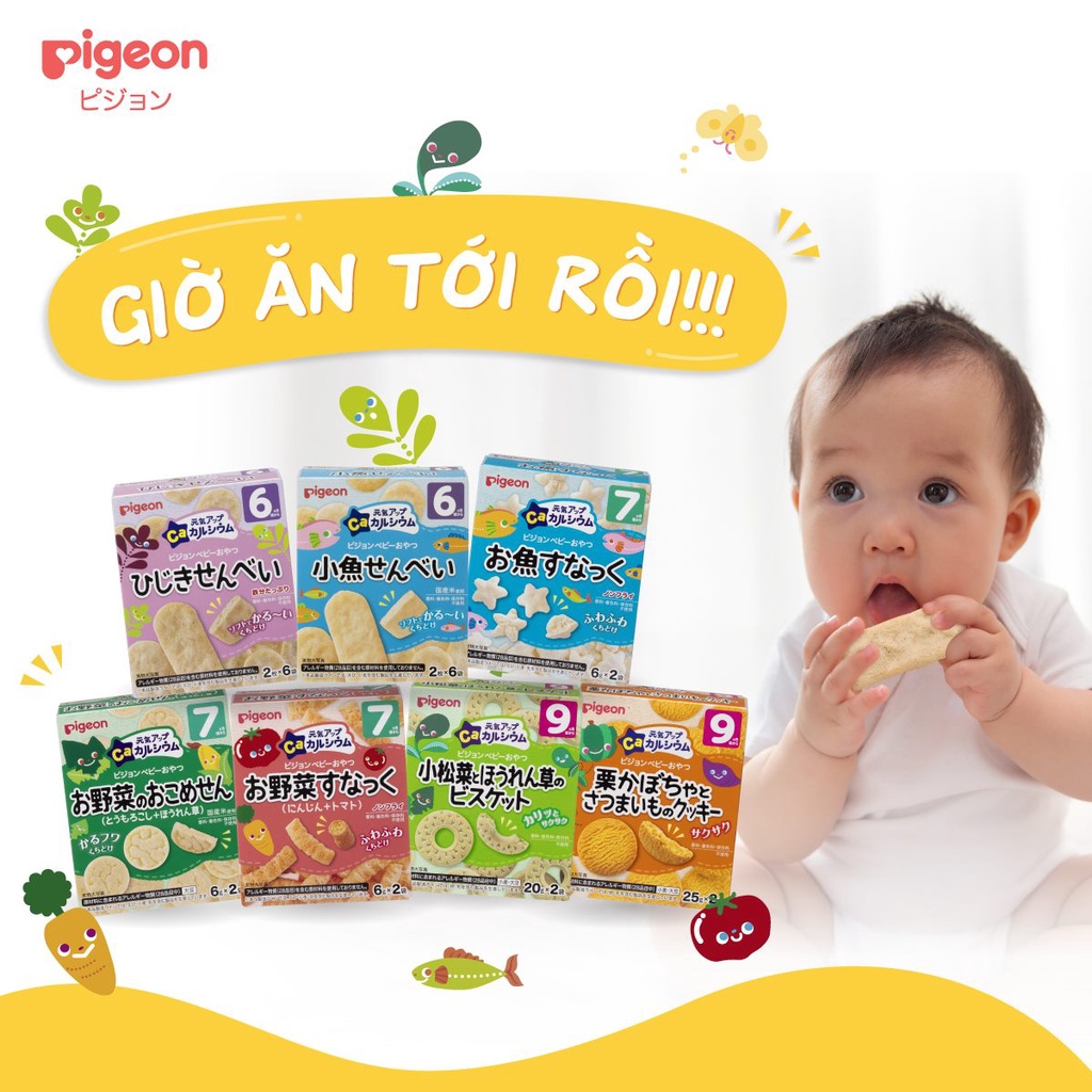 Bánh ăn dặm cho bé vị cá Pigeon 24g (6 túi/hộp) (HSD: 10/2023)