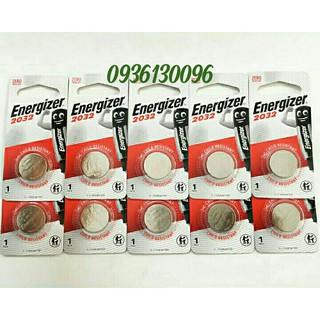 Combo 10 Vỉ Pin CR2032 3V Lithium Energizer Chính Hãng Vỉ 1 Viên