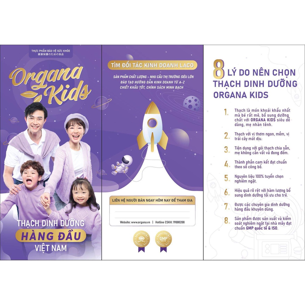Thạch dinh dưỡng trẻ em organa kids
