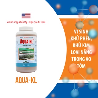Hàng Mỹ - Vi Sinh Hạ Phèn, Xử Lý Phèn, cắt tảo, Khử Kim Loại Nặng Ao Tôm - Aqua KL – Chai 1 Lít