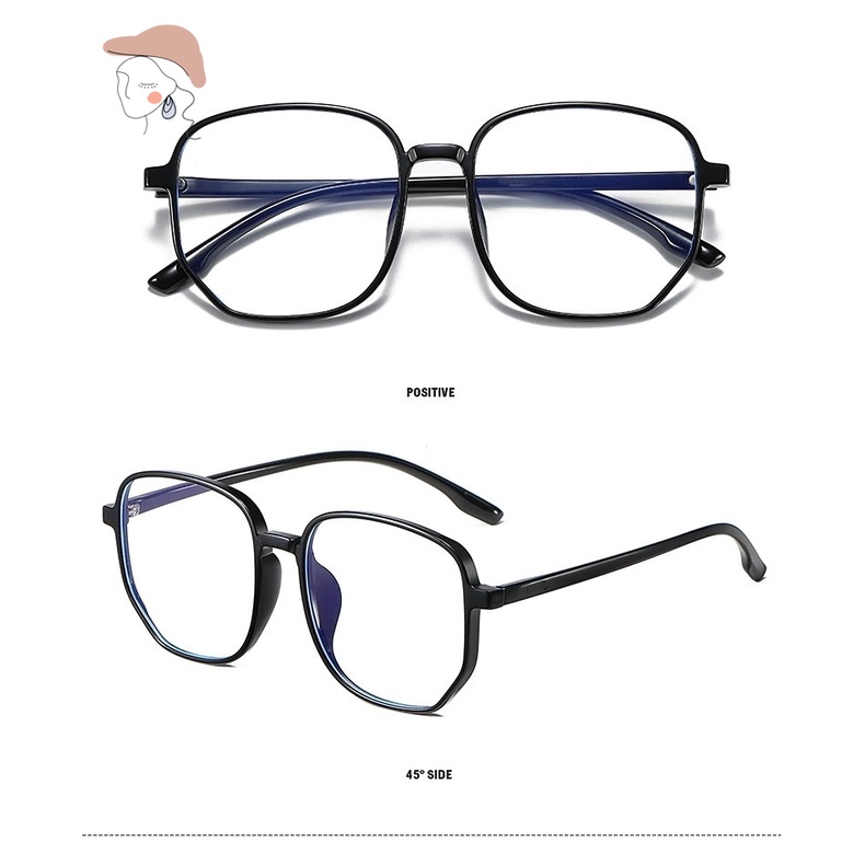 Kính Cận Trong Suốt Chống Bức Xạ Ánh Sáng Xanh Kiểu Hàn Quốc Cho Nữ