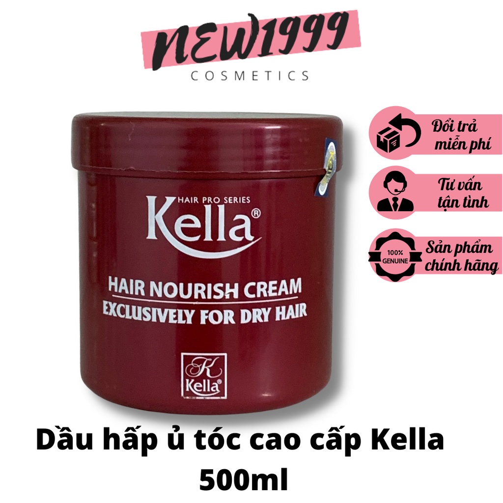 Dầu hấp tóc Kella kem ủ tóc siêu mềm mượt 500ml, dưỡng siêu cấp