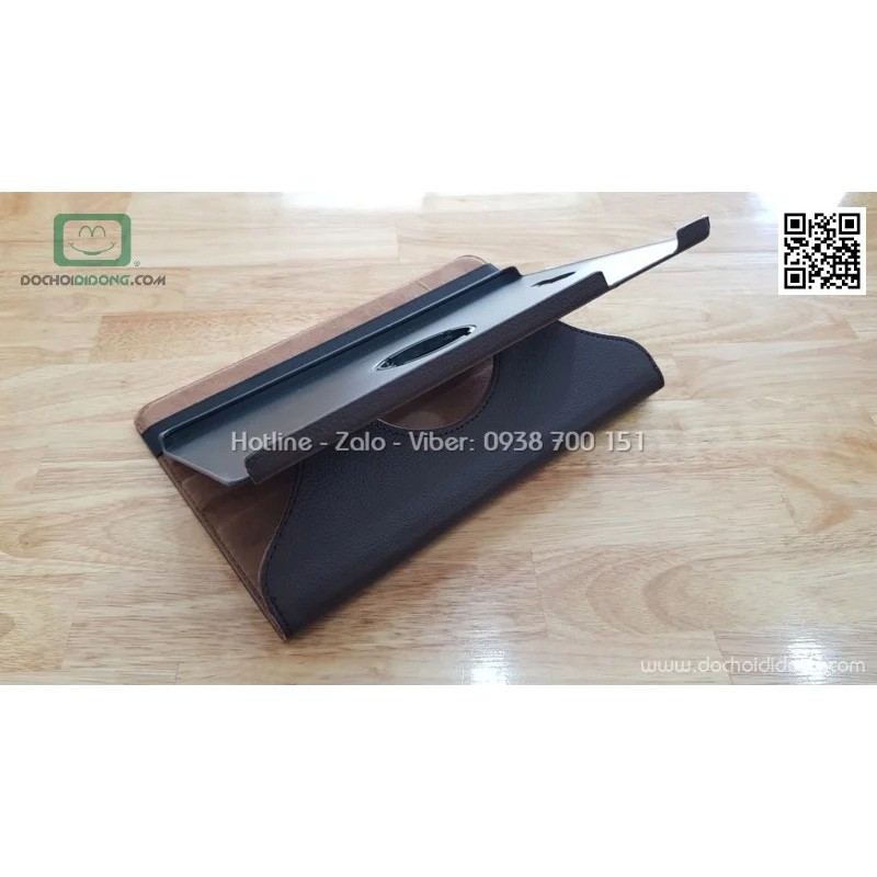Bao da Samsung Tab A6 10.1 Spen xoay 360 độ vân sần