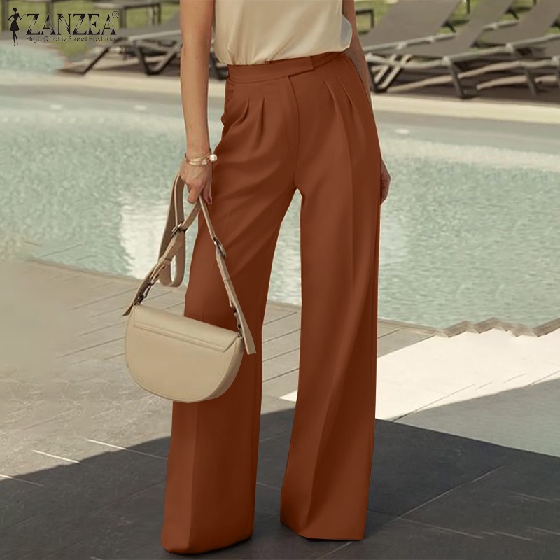 Quần dài ZANZEA ống rộng thời trang nữ tính