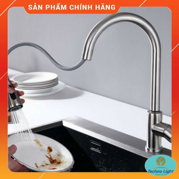 [FREE SHIP] Vòi rửa bát nóng lạnh ,vòi rửa chén nóng lạnh inox 304 rút  dây, nặng 1,7kg ⚡ chính hãng KOBESI- BH 3 năm ⚡