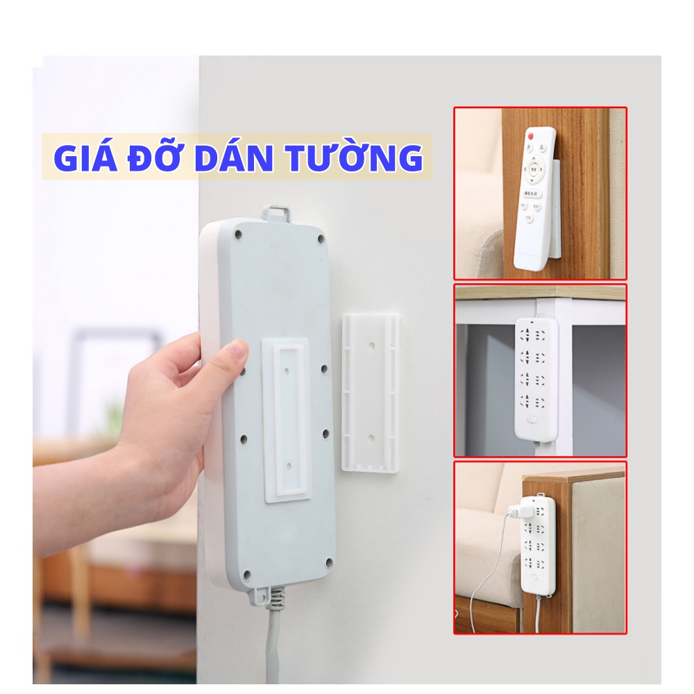 3 Miếng Dán Tường Treo Ổ Cắm Điện, Modem Wifi/ Giá Đỡ Treo Tường Cố Định Ổ Cắm Điện