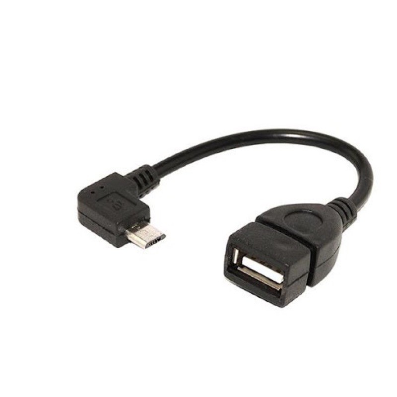 Cáp OTG Micro USB To USB Bẻ cong góc 90 độ - Loại zin bóc thiết bị