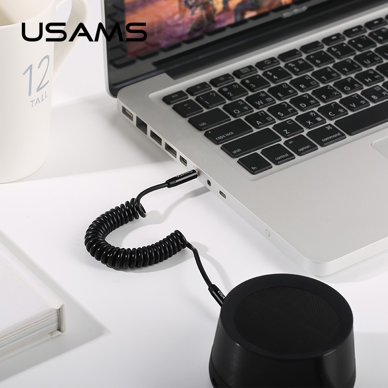 Usams Dây Cáp Âm Thanh Cổng 3.5mm Dài 1.2m Chuyên Dụng Cho Điện Thoại / Máy Tính Bảng / Máy Tính